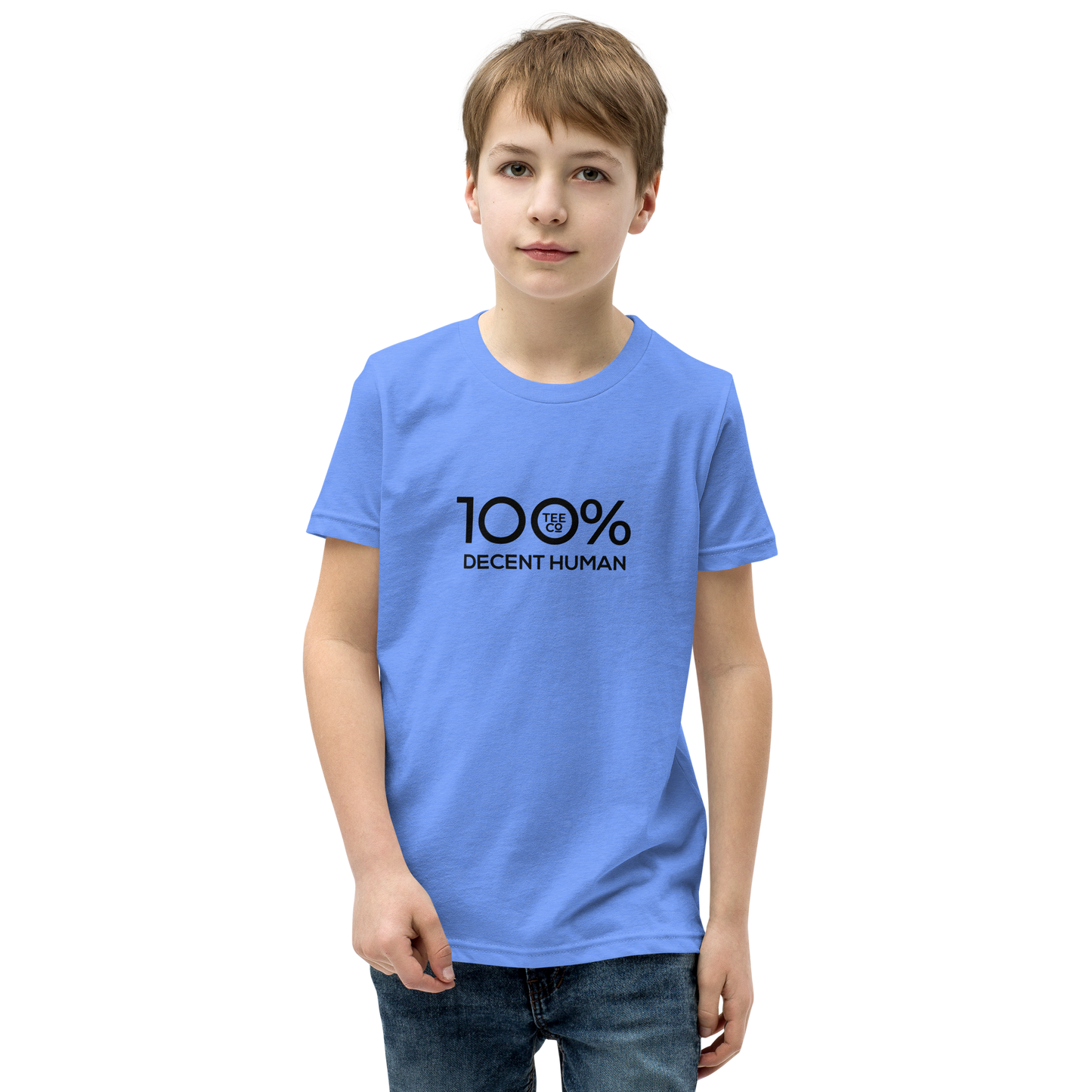 100% DECENT HUMAN Youth Short Sleeve Tee