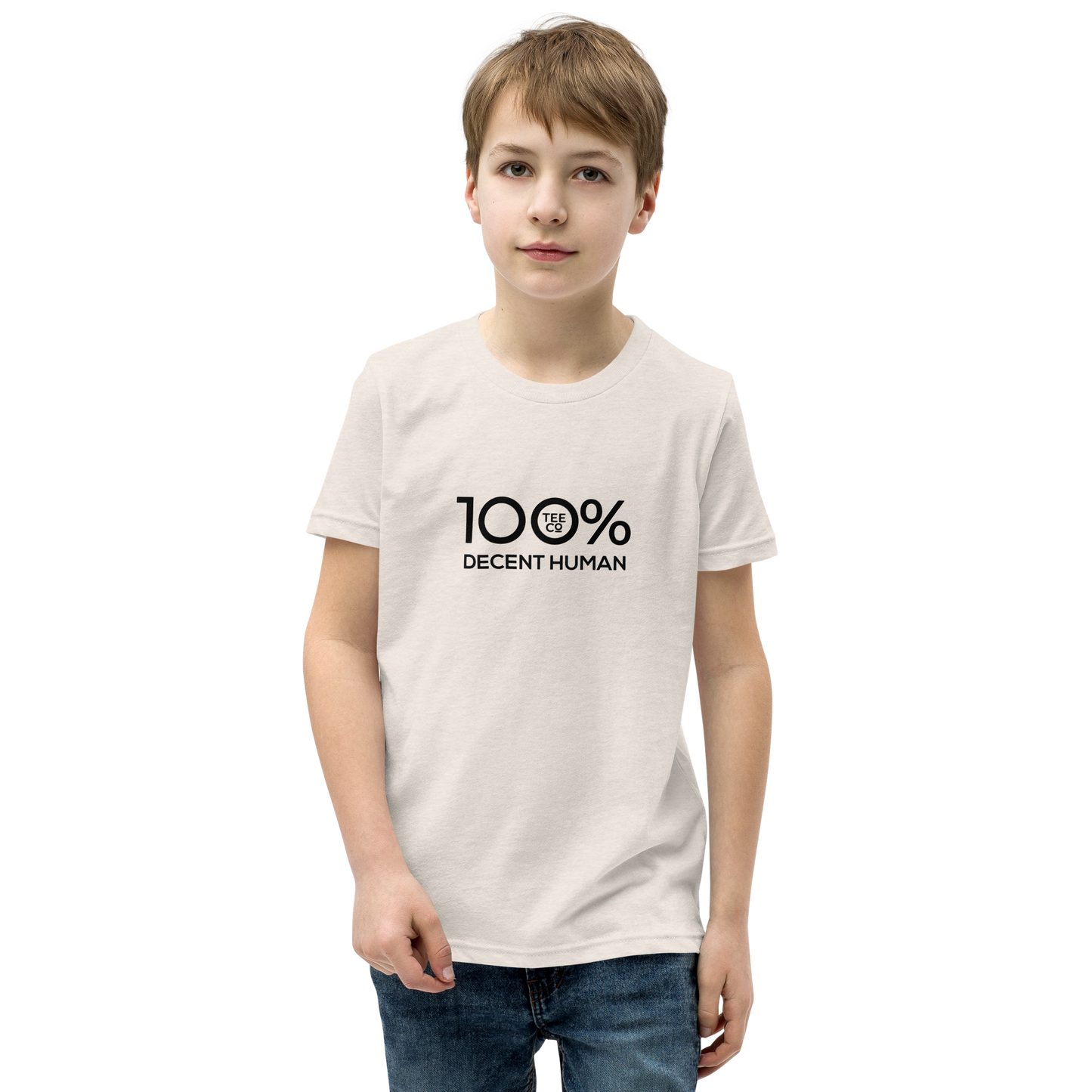 100% DECENT HUMAN Youth Short Sleeve Tee