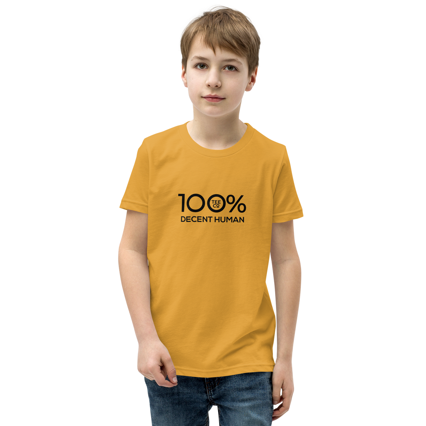 100% DECENT HUMAN Youth Short Sleeve Tee