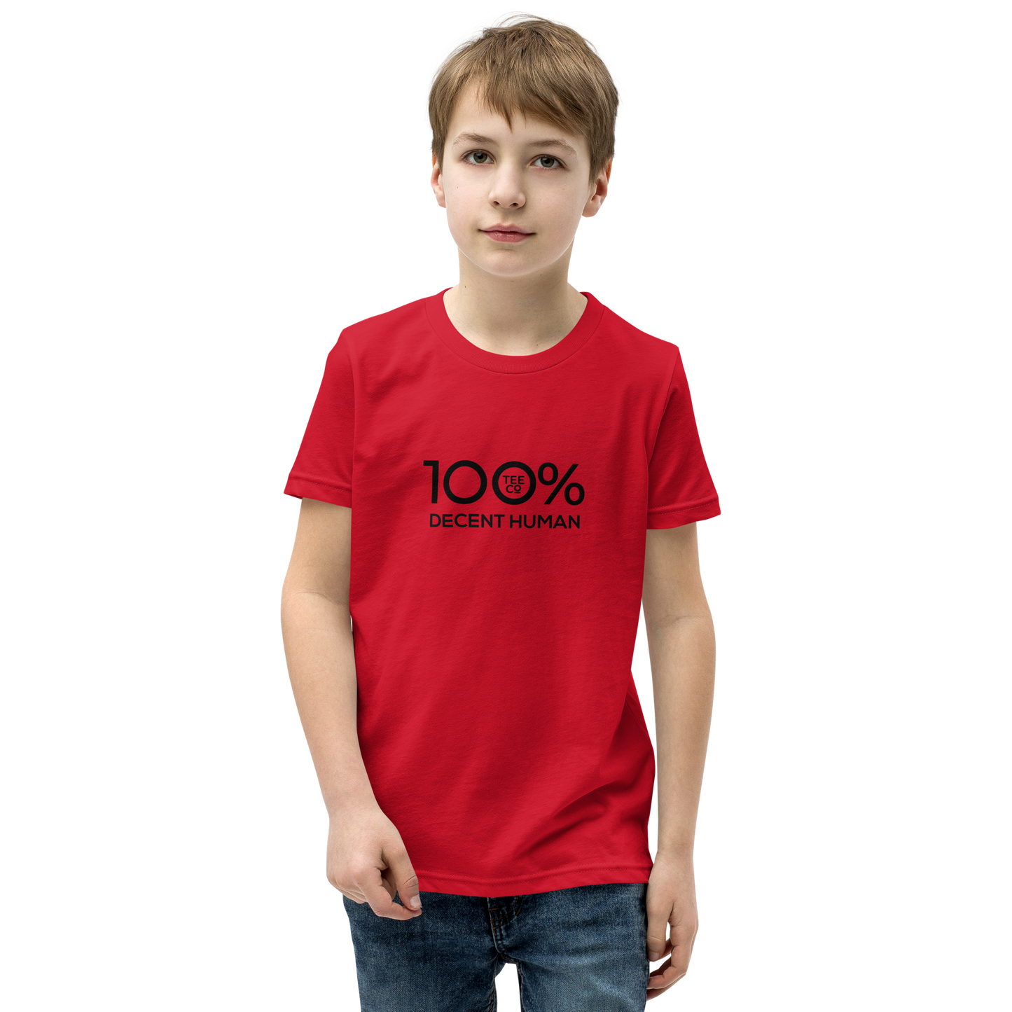 100% DECENT HUMAN Youth Short Sleeve Tee