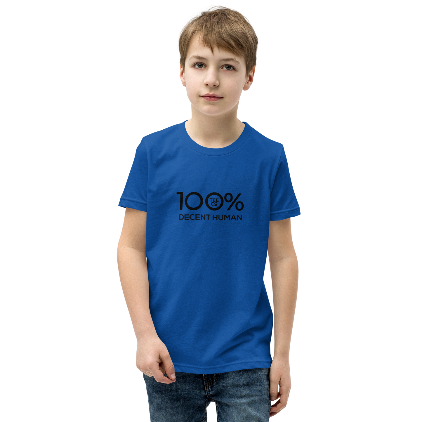 100% DECENT HUMAN Youth Short Sleeve Tee