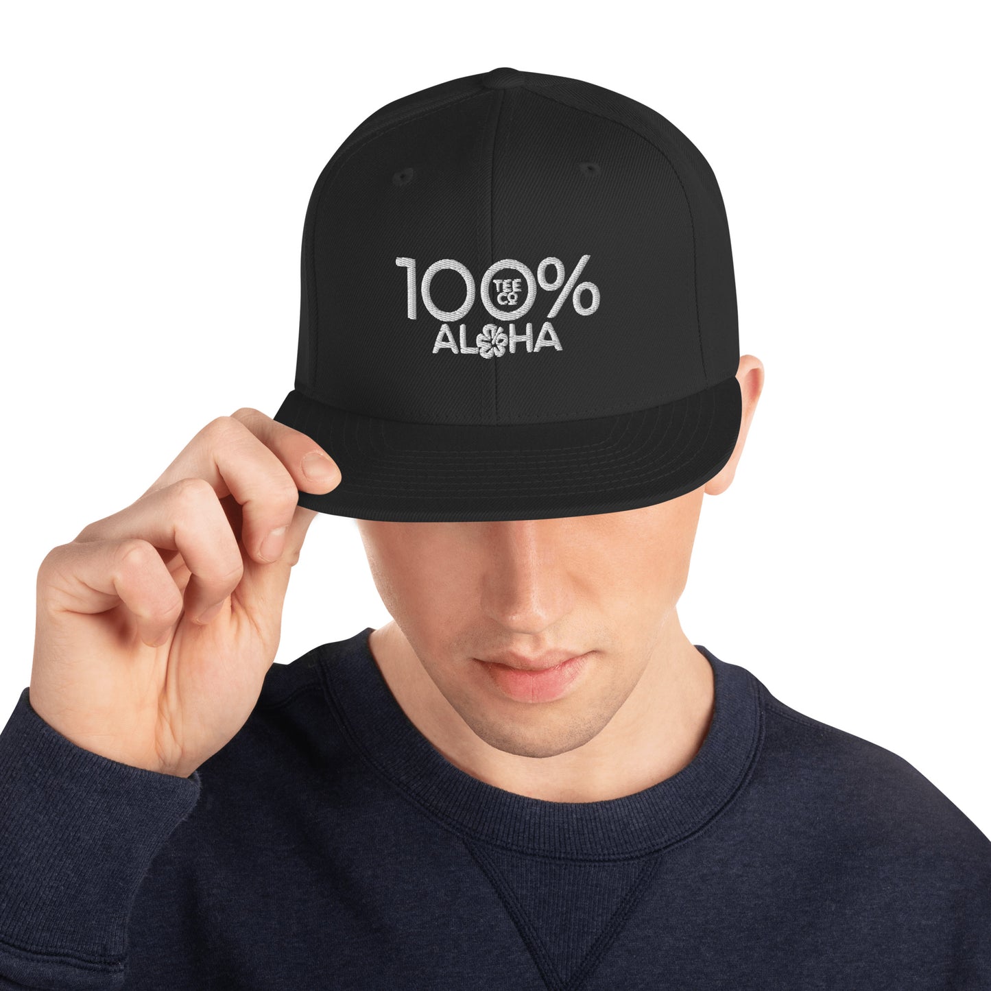 100% ALOHA Snapback Hat - 100 Percent Tee Company