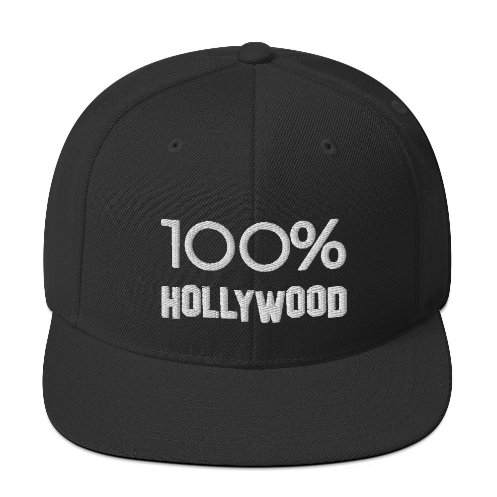 100% HOLLYWOOD Snapback Baseball Hat