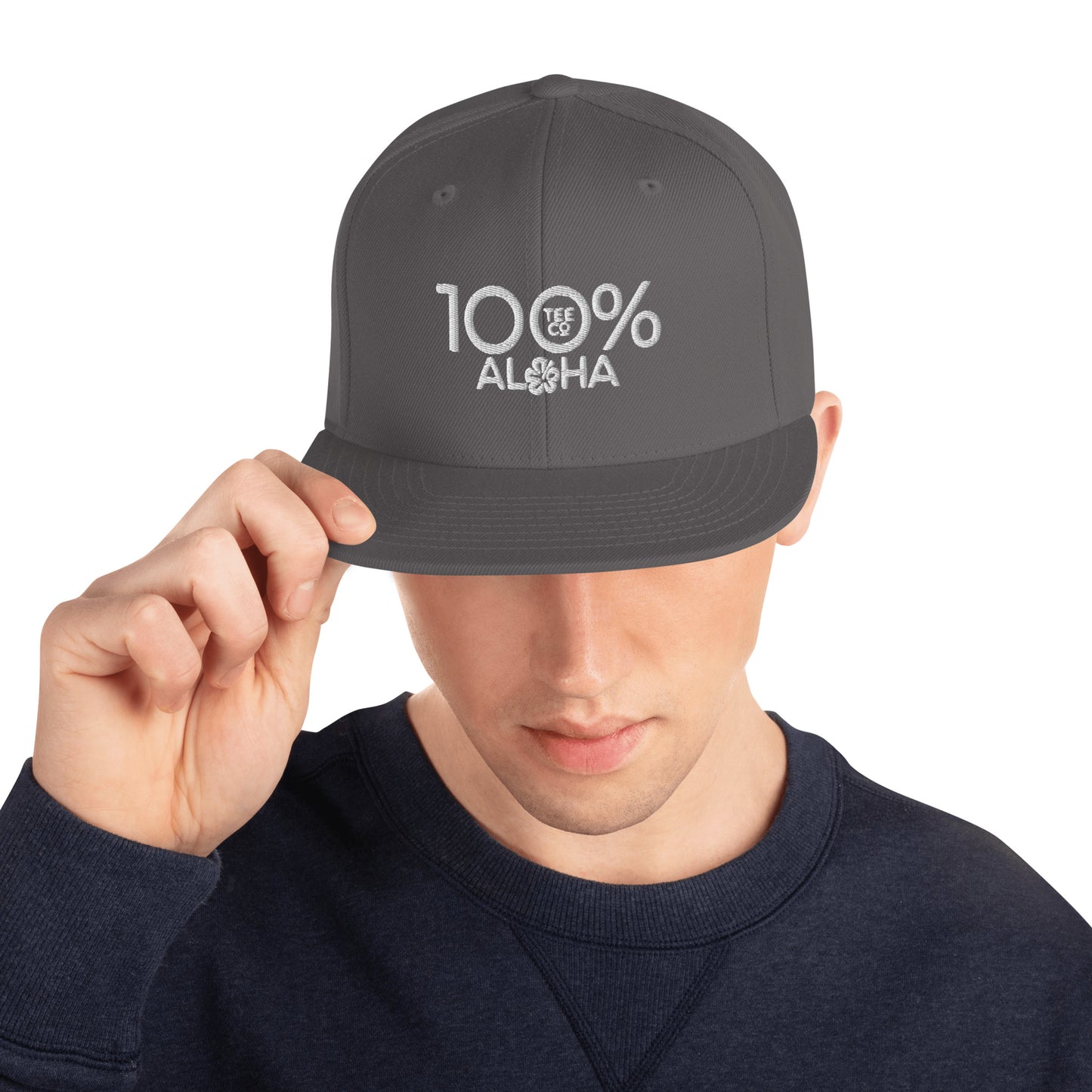 100% ALOHA Snapback Hat - 100 Percent Tee Company