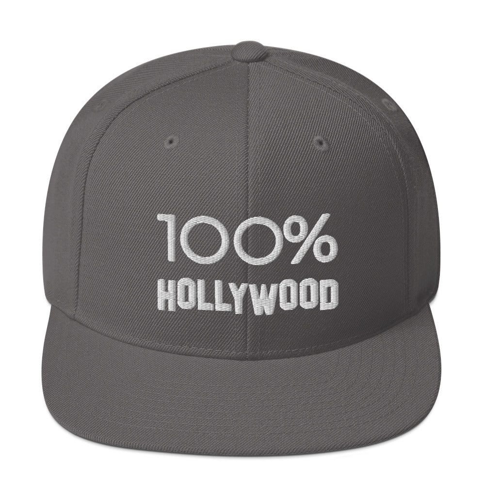 100% HOLLYWOOD Snapback Baseball Hat