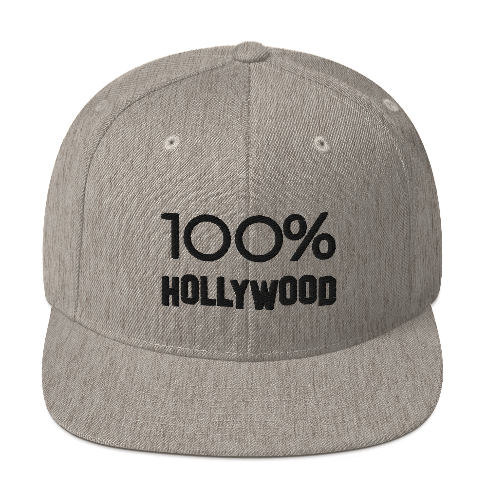 100% HOLLYWOOD Snapback Baseball Hat