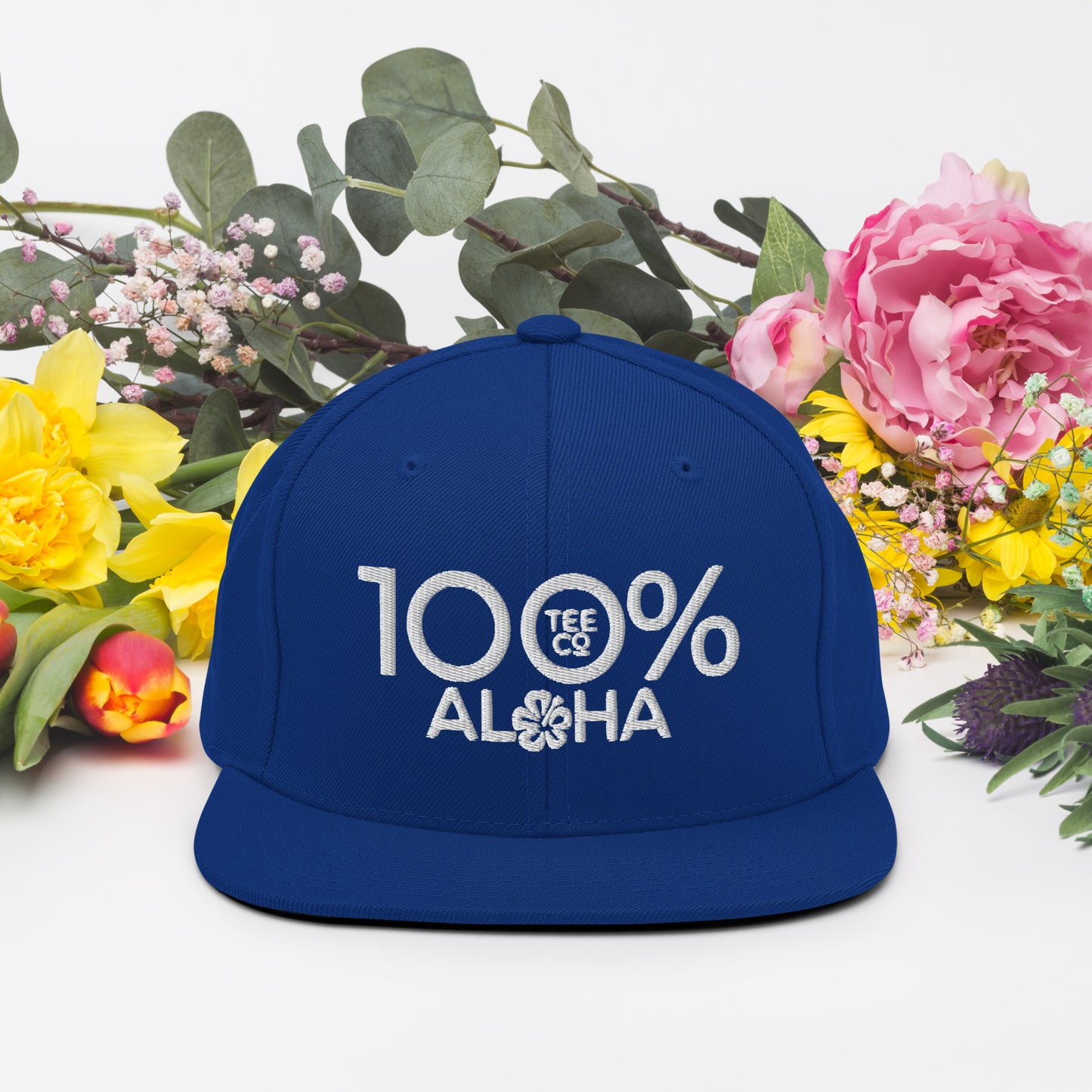 100% ALOHA Snapback Hat - 100 Percent Tee Company