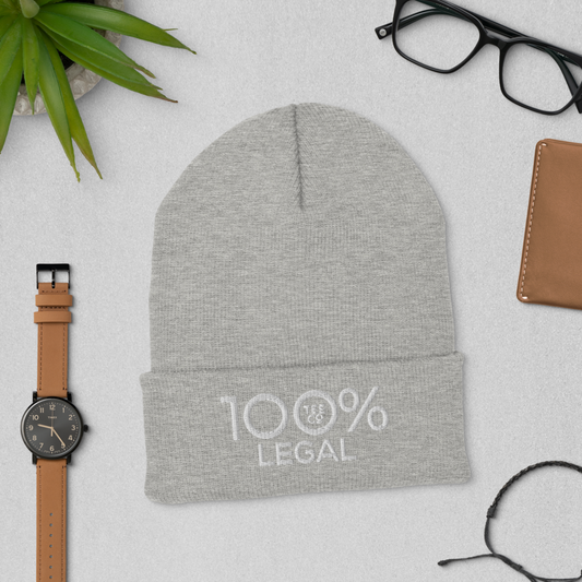 100% LEGAL Cuffed Beanie - 100 Percent Tee Company