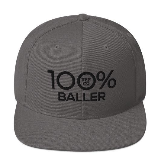 100% BALLER Snapback Hat - 100 Percent Tee Company