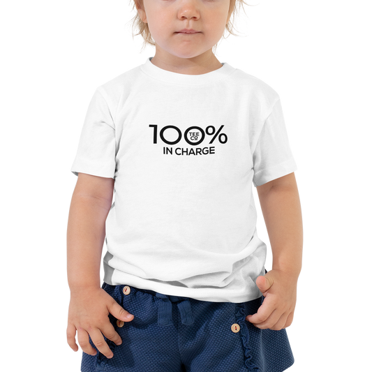 100% IN CHARGE Toddler Short Sleeve Tee - 100 Percent Tee Company