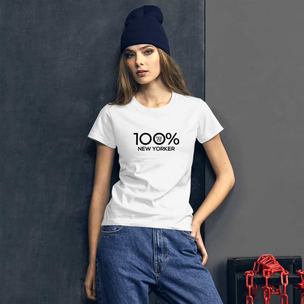 100% NEW YORKER Women's Short Sleeve Tee - 100 Percent Tee Company