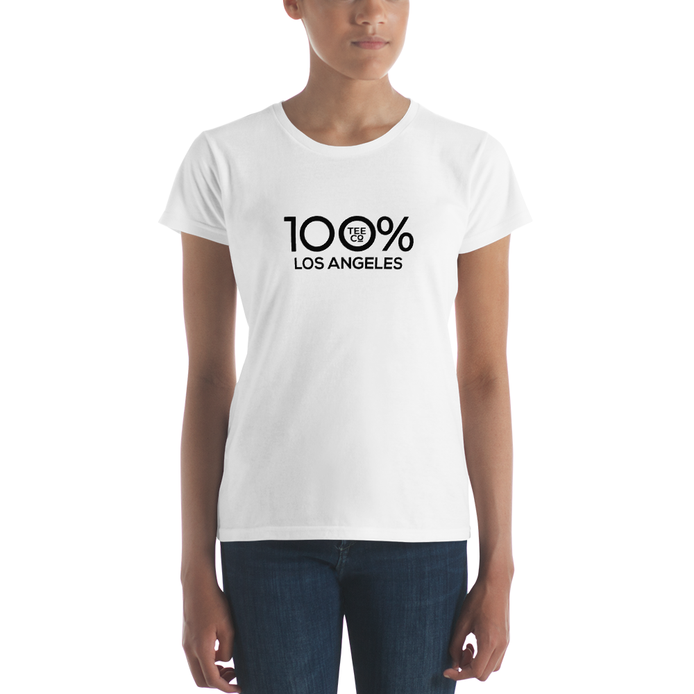 100% LOS ANGELES Women's Short Sleeve Tee - 100 Percent Tee Company