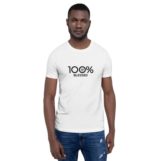 100% BLESSED Short-Sleeve Unisex Tee - 100 Percent Tee Company