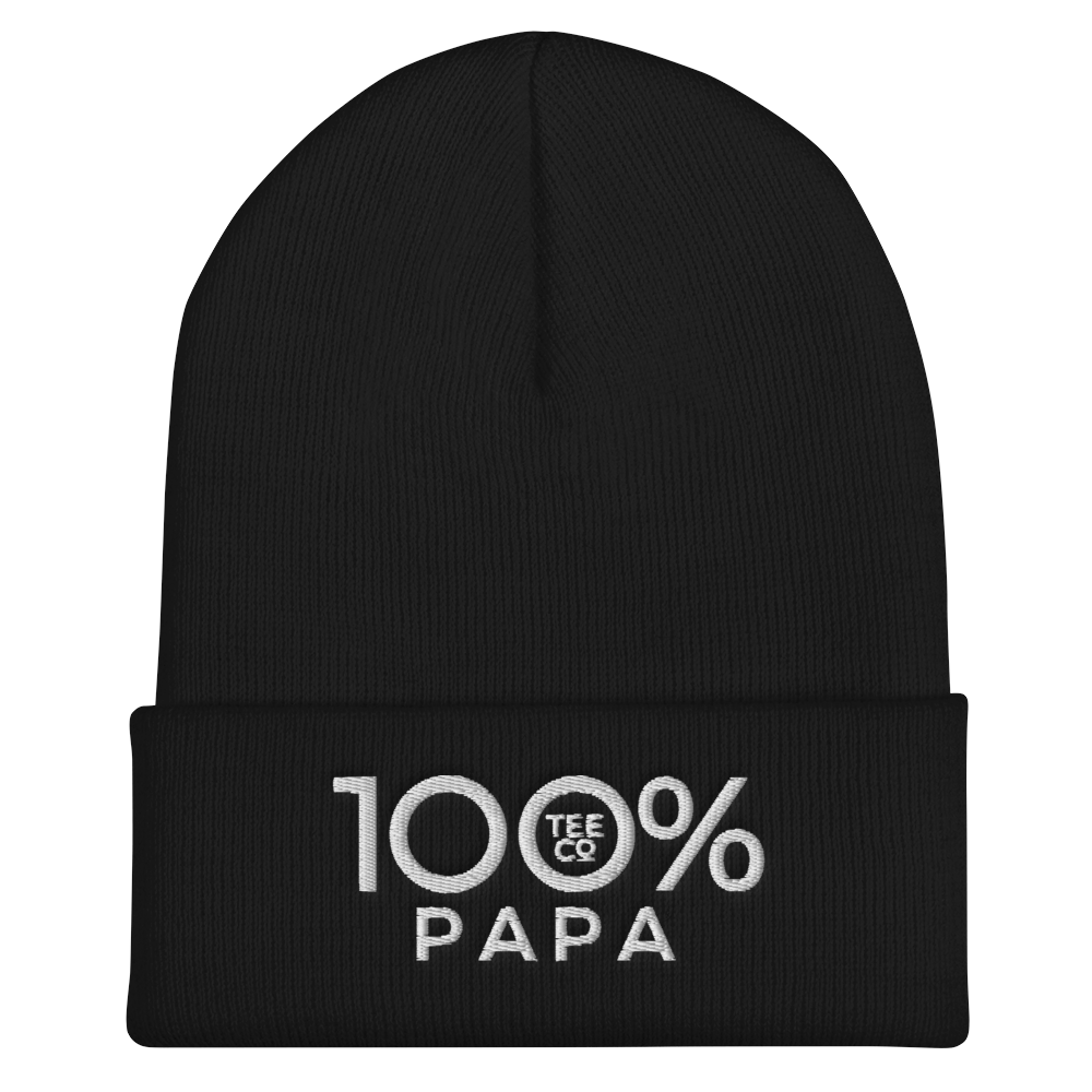 100% PAPA Cuffed Beanie - 100 Percent Tee Company