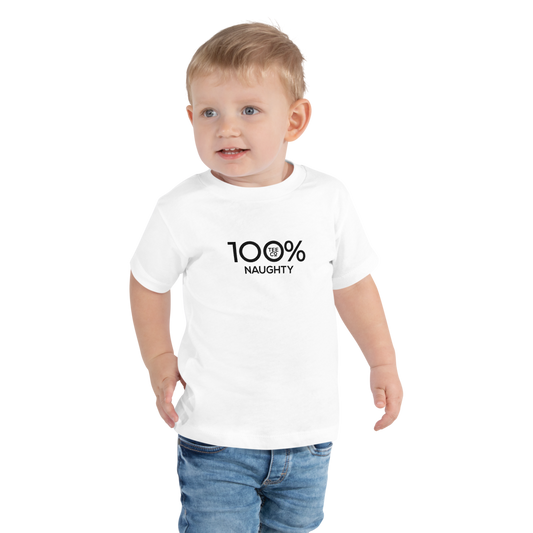 100% NAUGHTY Toddler Short Sleeve Tee - 100 Percent Tee Company