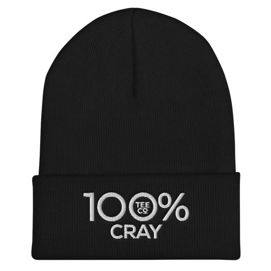 100% CRAY Cuffed Beanie - 100 Percent Tee Company