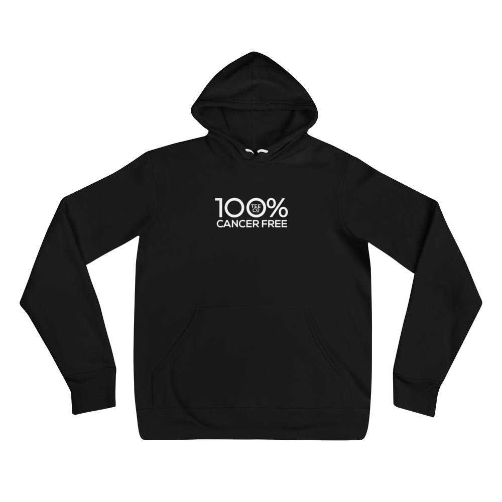 100% CANCER FREE Unisex Hoodie - 100 Percent Tee Company