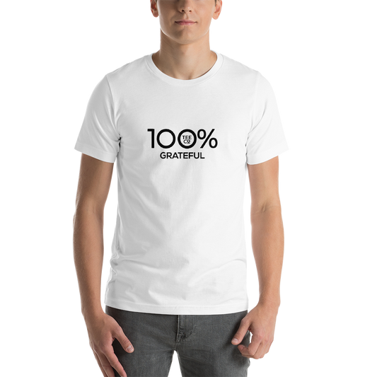 100% GRATEFUL Short-Sleeve Unisex Tee - 100 Percent Tee Company