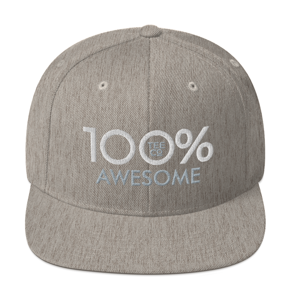 100% AWESOME Snapback Hat - 100 Percent Tee Company