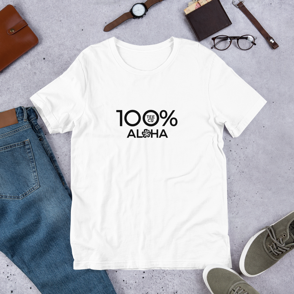 100% ALOHA Short-Sleeve Unisex Tee - 100 Percent Tee Company