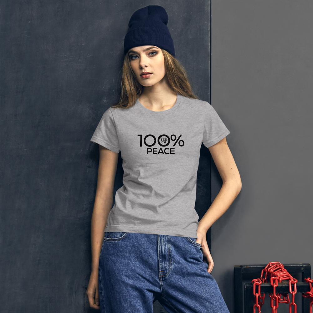 100% PEACE Women's Short Sleeve Tee - 100 Percent Tee Company