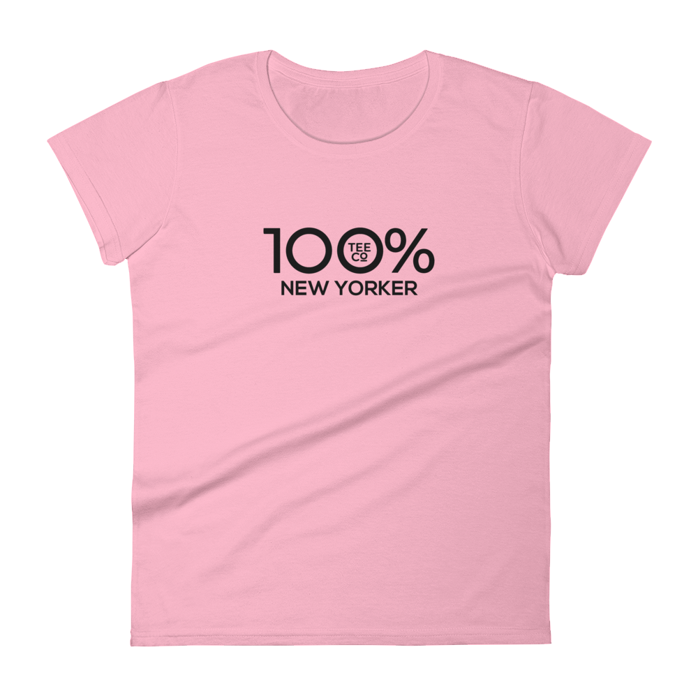 100% NEW YORKER Women's Short Sleeve Tee - 100 Percent Tee Company