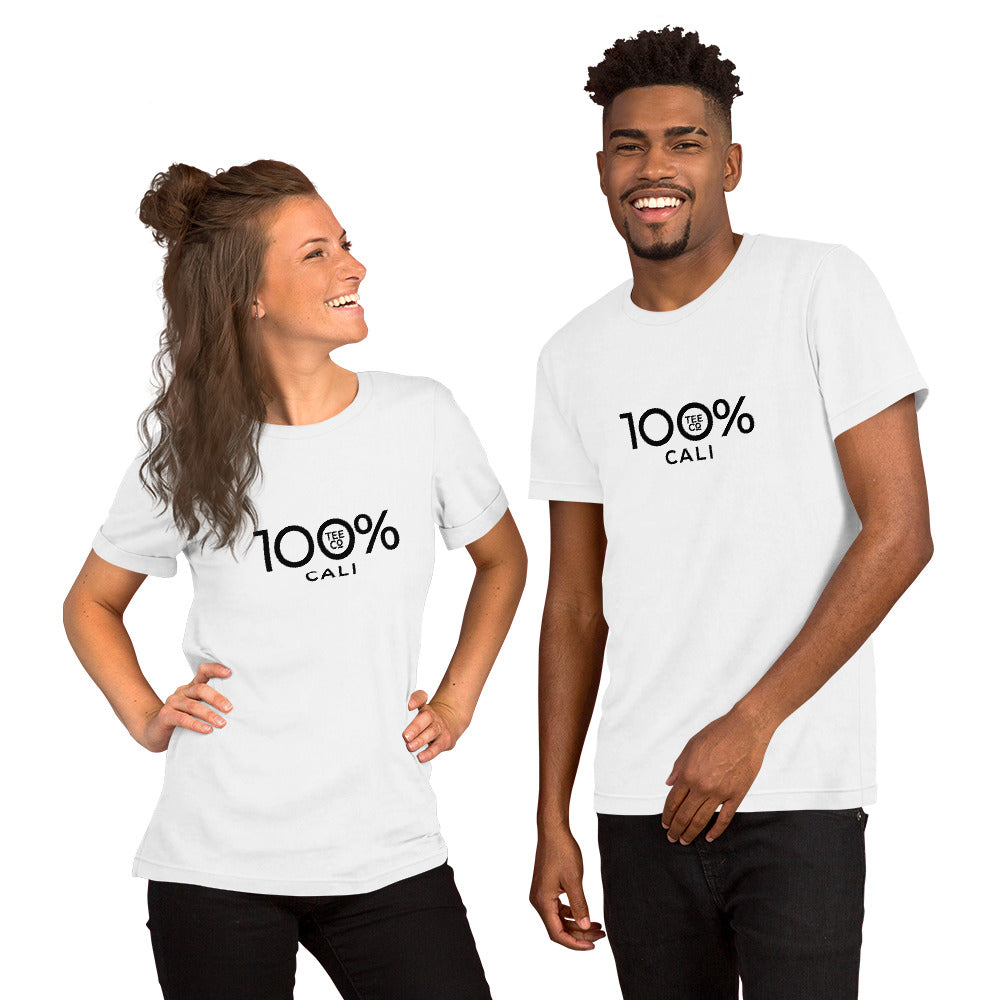 100% CALI Short-Sleeve Unisex Tee - 100 Percent Tee Company