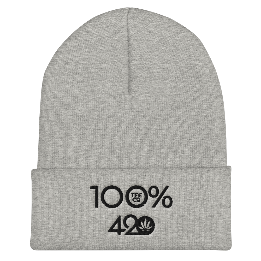 100% 420 Cuffed Beanie - 100 Percent Tee Company