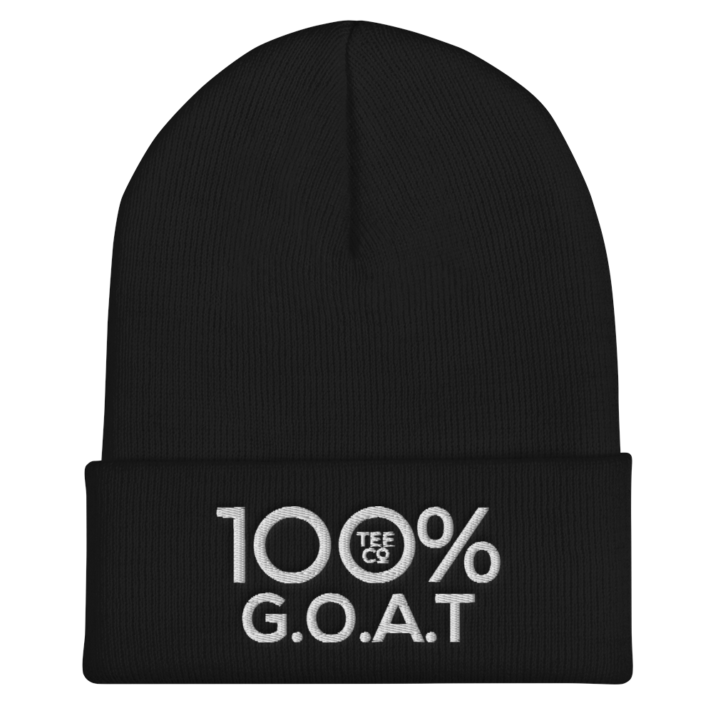 100% G.O.A.T. Cuffed Beanie - 100 Percent Tee Company