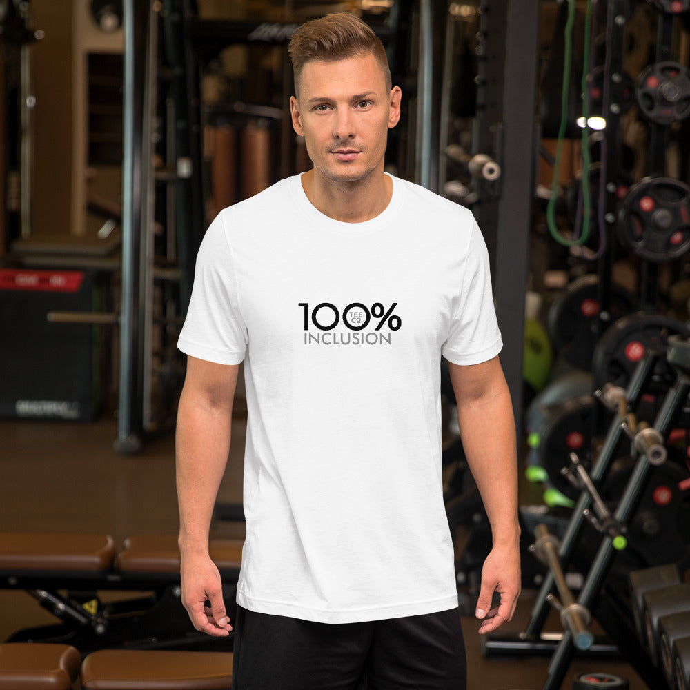 100% INCLUSION Short-Sleeve Unisex Tee