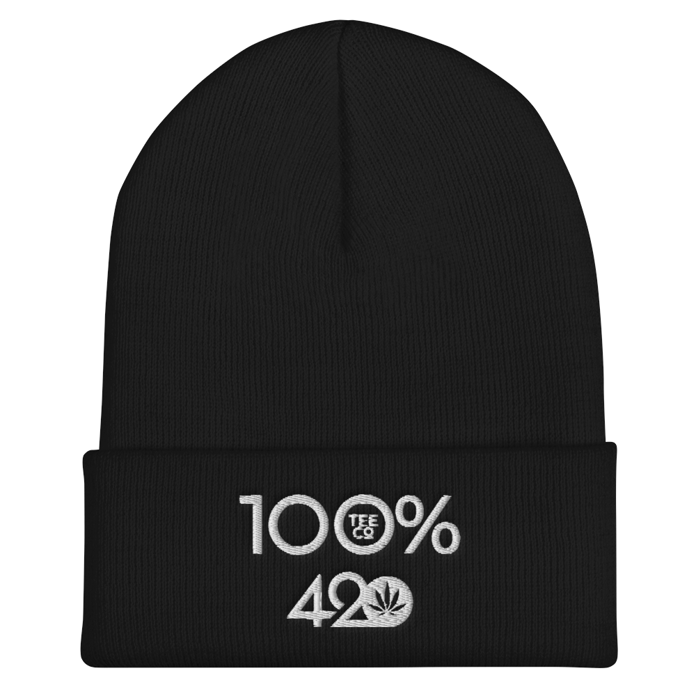 100% 420 Cuffed Beanie - 100 Percent Tee Company