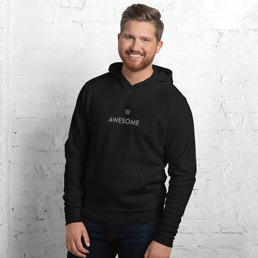 100% AWESOME Unisex Hoodie - 100 Percent Tee Company