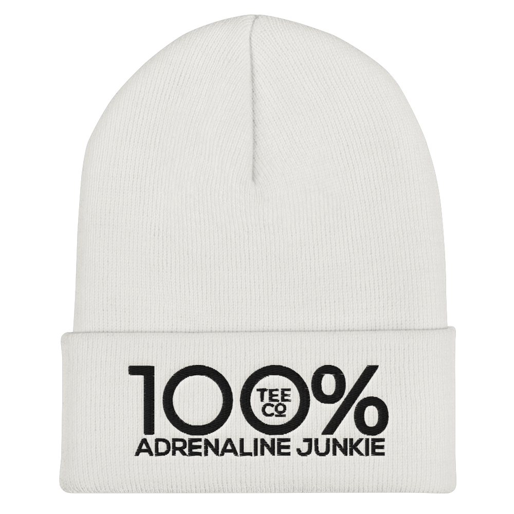 100% ADRENALINE JUNKIE Cuffed Beanie - 100 Percent Tee Company