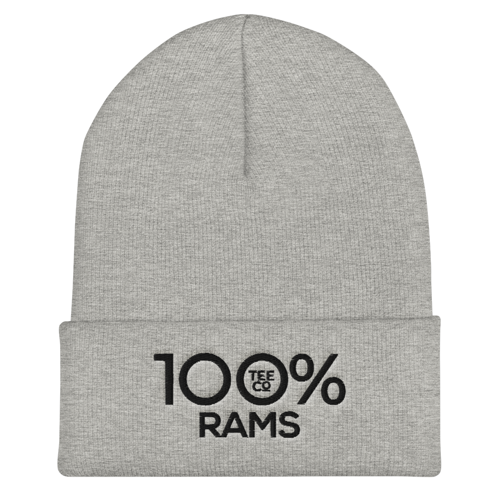 100% RAMS Cuffed Beanie - 100 Percent Tee Company