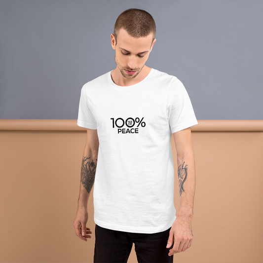 100% PEACE Short-Sleeve Unisex Tee - 100 Percent Tee Company