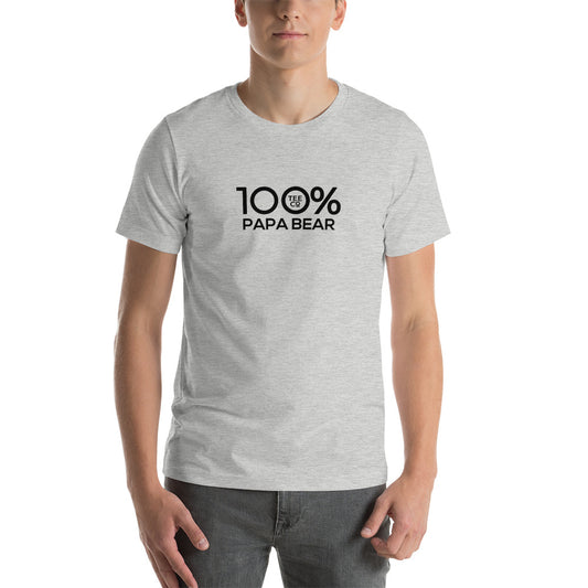 100% PAPA BEAR Short-Sleeve Unisex Tee