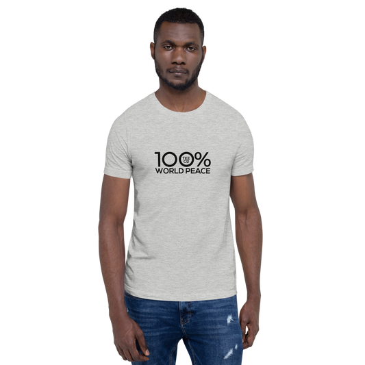 100% WORLD PEACE Short-Sleeve Unisex Tee - 100 Percent Tee Company