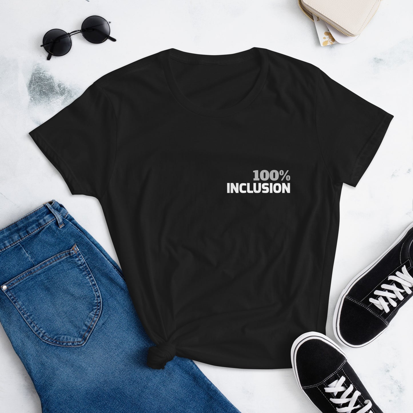 100% INCLUSION Women's Fitted Tee