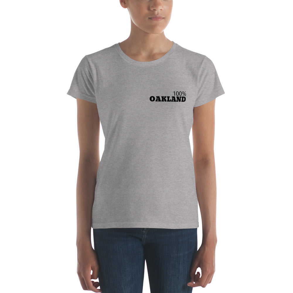 100% OAKLAND Women's Fitted Tee